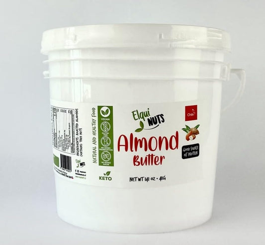 Elqui NUTS - Almond Butter, 141 Oz. Bucket Format, Made With 100% Roasted Almonds, One Ingredient, NO PALM OIL, Sugar Free, Paleo Vegan And Keto friendly